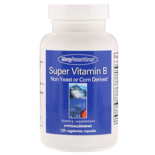 Allergy Research Group Allergy Research Group, Super Vitamin B Complex, 120 Vegetarian Capsules