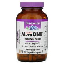Bluebonnet Nutrition, MultiONE, Multivitamines Quotidien Unique, Sans Fer, 120 Gélules Végétales