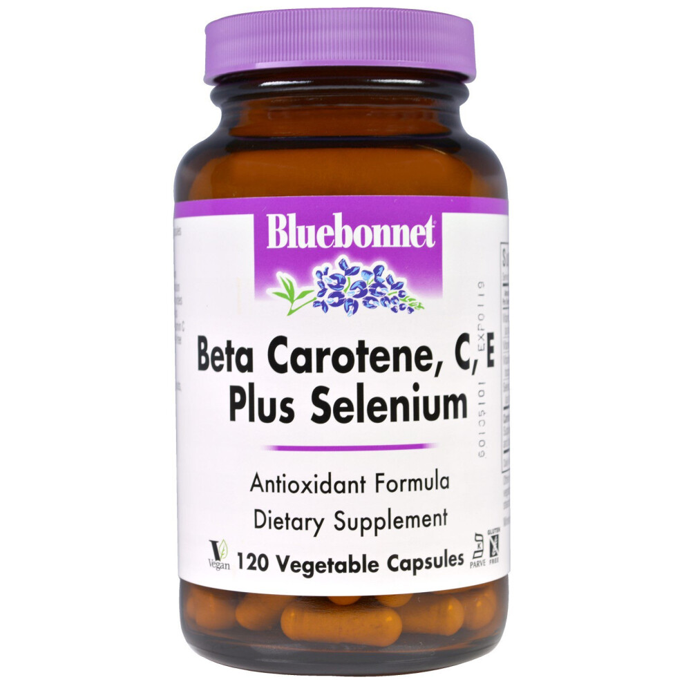 Bluebonnet Nutrition , Beta Carotene, C, E Plus Selenium, 120 Vegetable Capsules