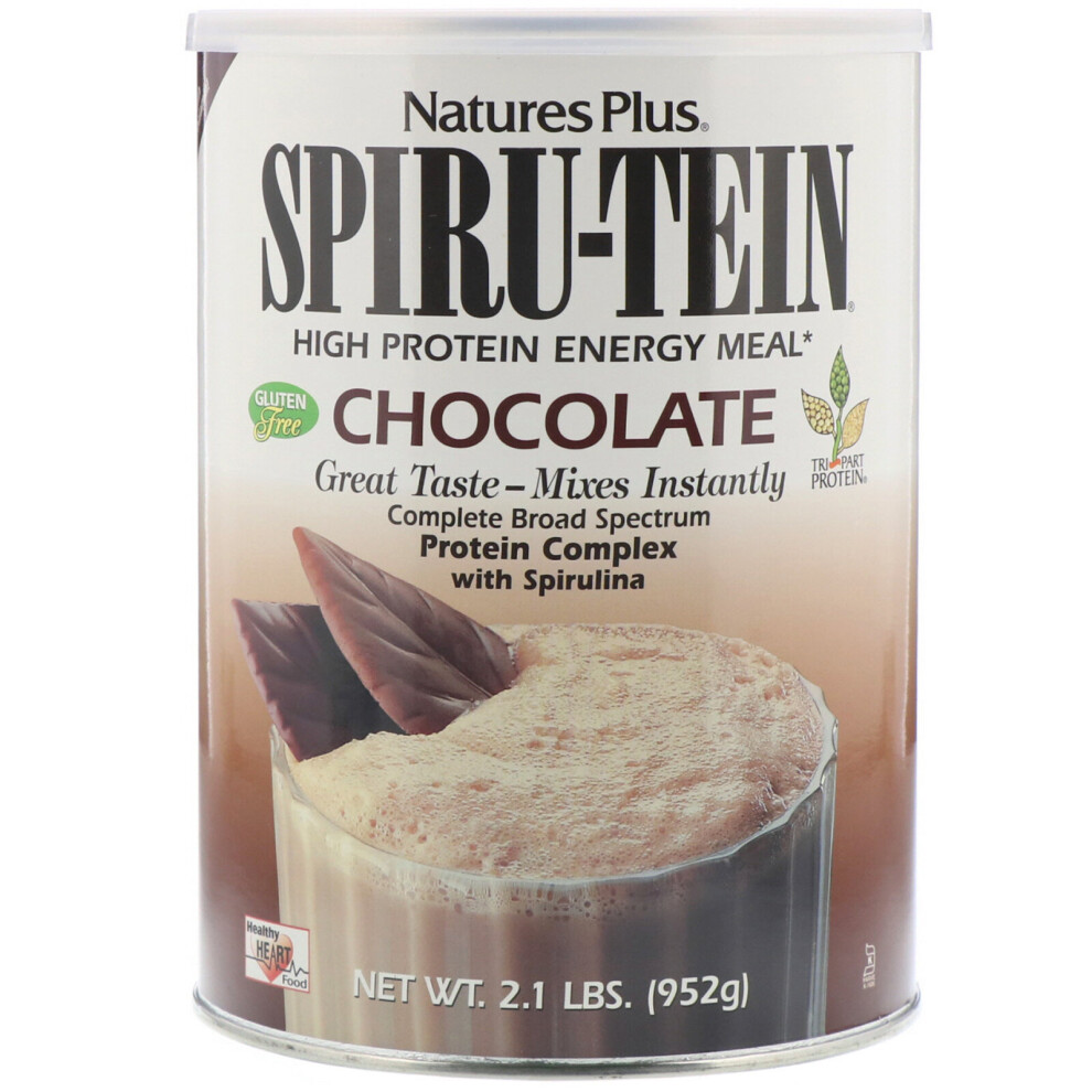 Nature's Plus , Spiru-Tein, High Protein Energy Meal, Chocolate, 2.1 Lbs. (952 G)