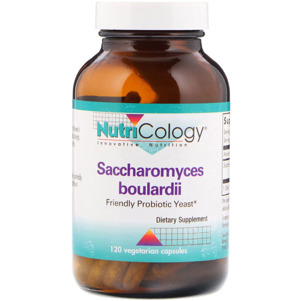 Nutricology , Saccharomyces Boulardii, Friendly Probiotic Yeast, 120 Vegetarian Capsules