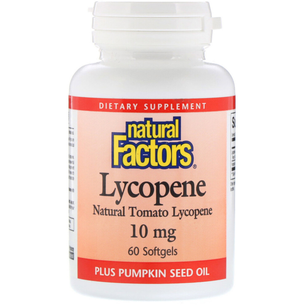 Natural Factors , Lycopene, 10 Mg, 60 Softgels