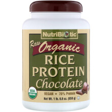 NutriBiotic, Poudre de Protéine de Riz Biologique, Chocolat, 1 lb 6,93 oz (650 g)