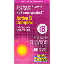 Natural Factors, Biokoenzymatisch, Aktiver B-Komplex, 60 Vegetarische Kapseln
