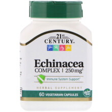 21st Century, Echinacea-Komplex, 250 mg, 60 Vegetarische Kapseln (125 mg pro Kapsel)