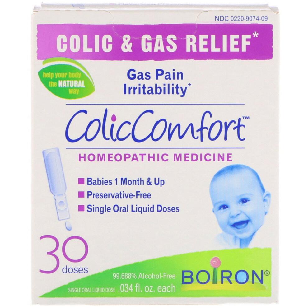 Boiron , Coliccomfort, Colic & Gas Relief, 30 Doses, .034 Fl Oz Each