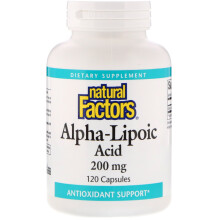 Natural Factors, Alpha-Liponsäure, 200 mg, 120 Kapseln