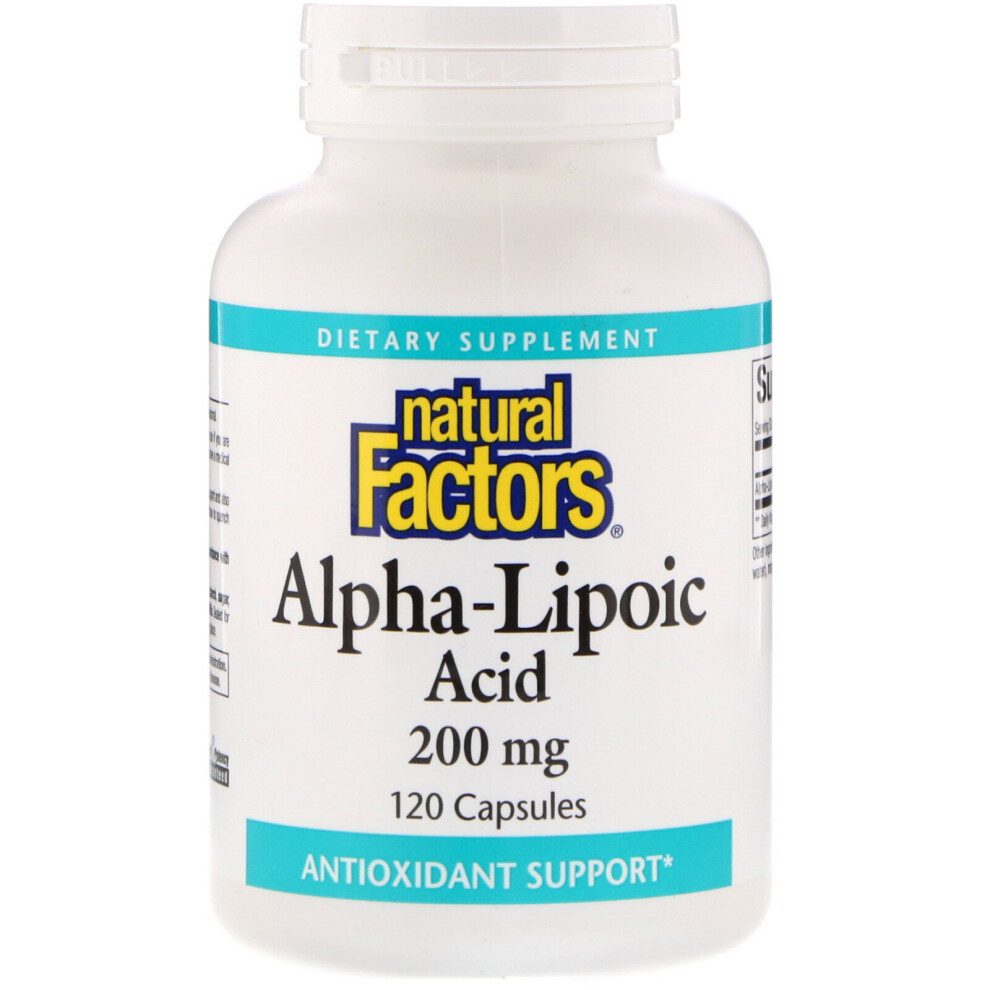 Natural Factors , Alpha-Lipoic Acid, 200 Mg, 120 Capsules