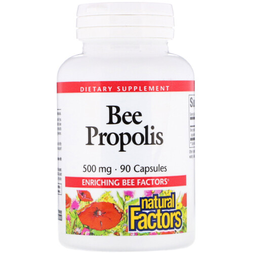 Natural Factors, Propolis d'Abeille, 500 mg, 90 Capsules