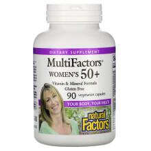 Natural Factors, MultiFactors, Frauen 50+, 90 Vegetarische Kapseln