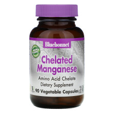 Bluebonnet Nutrition, Chelatiertes Mangan, 90 pflanzliche Kapseln