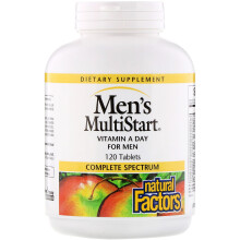 Natural Factors, Men's MultiStart, Vitamin A Tag für Männer, 120 Tabletten