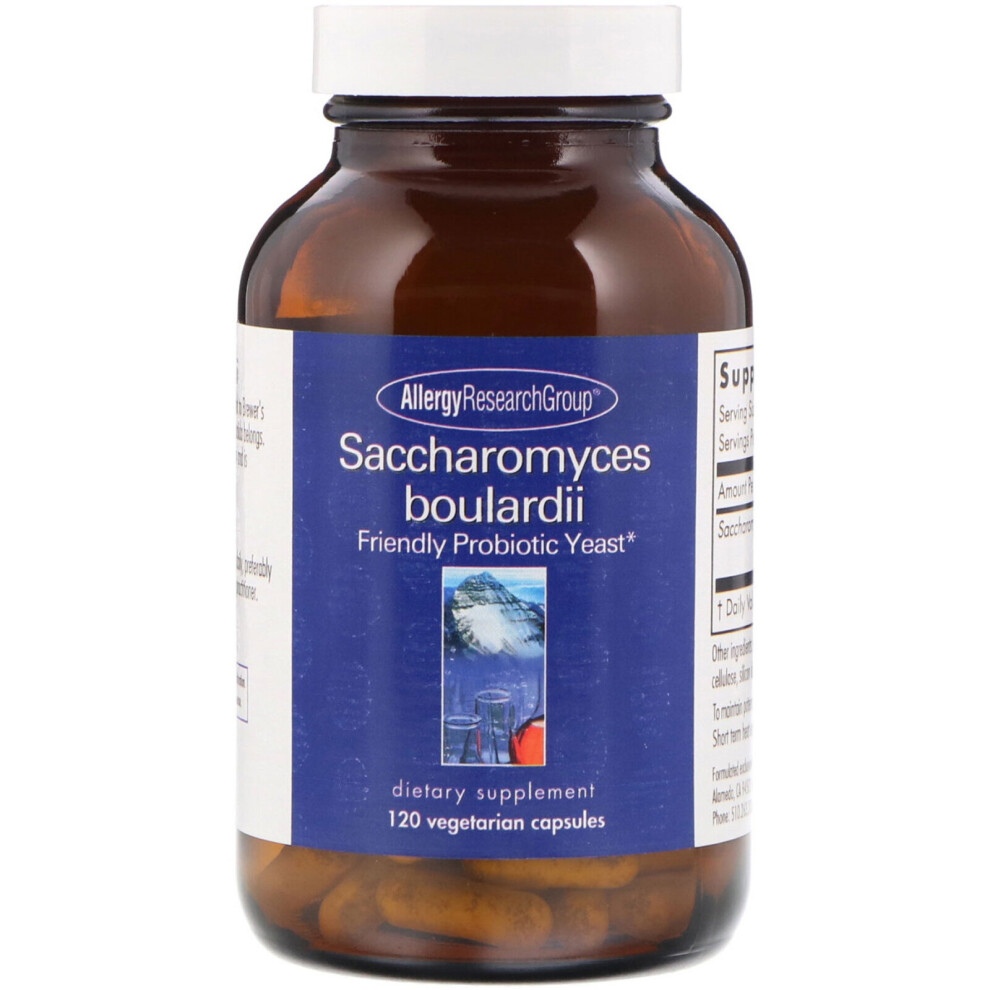 Allergy Research Group , Saccharomyces Boulardii, Friendly Probiotic Yeast, 120 Vegetarian Capsules