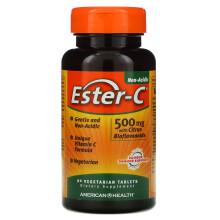 American Health, Ester-C avec Bioflavonoïdes d'Agrumes, 500 mg, 90 Comprimés Végétariens