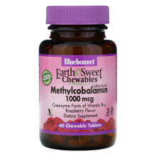 Bluebonnet Nutrition, EarthSweet Kautabletten, Methylcobalamin, Himbeere, 1.000 mcg, 60 Kautabletten