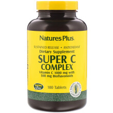 NaturesPlus, Complexe Super C à Libération Prolongée, 180 Comprimés