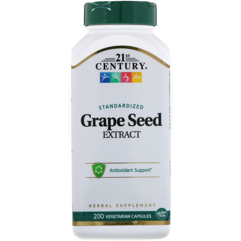 21St Century , Standardized Grape Seed Extract, 200 Vegetarian Capsules