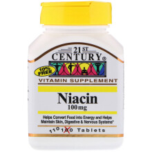 21st Century, Niacin, 100 mg, 110 Tabletten