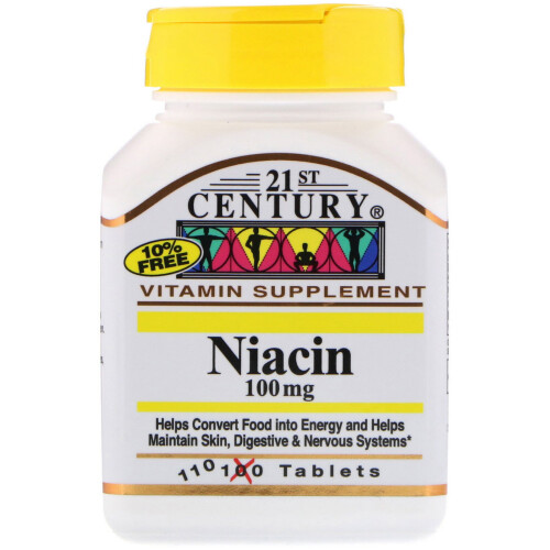 21st Century, Niacine, 100 mg, 110 comprimés