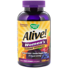 Nature's Way, Alive! Multivitamine Gélifiée pour Femmes, Baies Mixtes, 130 Bonbons Gélifiés