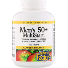 Natural Factors, Men's 50+ MultiStart, 120 Tabletten