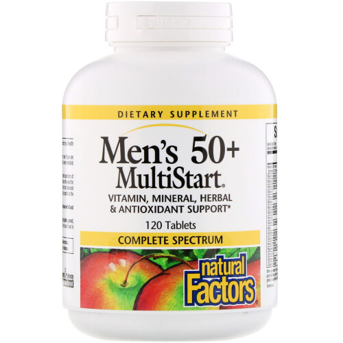 Natural Factors, Men's 50+ MultiStart, 120 Tabletten