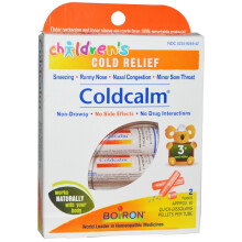 Boiron, ColdCalm Kids Schmelztabletten, Erkältungsmittel, 3+ Jahre, 2 Röhrchen, Ca. 80 Schnelllösliche Kügelchen je
