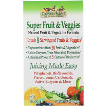 Country Farms, Super Früchte & Gemüse, 60 Kapseln