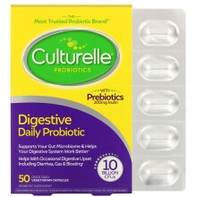 Culturelle, Probiotika, Tägliches Verdauungs-Probiotikum, 50 Einmal täglich vegetarische Kapseln