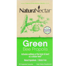 NaturaNectar, Grünes Bienenpropolis, 60 pflanzliche Kapseln