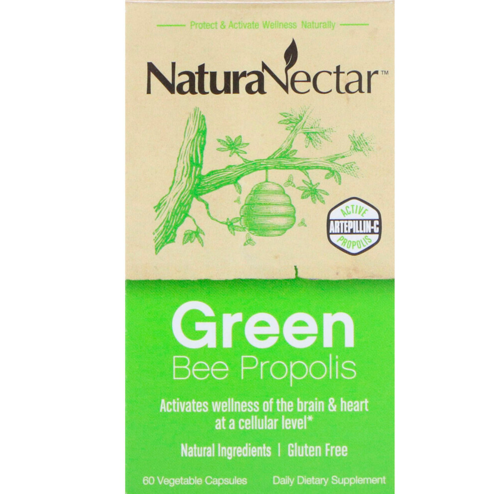 Naturanectar Green Bee Propolis, 60 Vegetable Capsules
