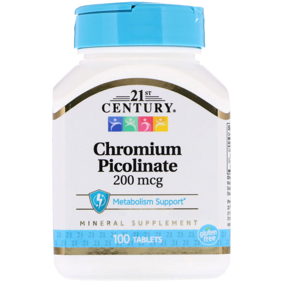 21St Century , Chromium Picolinate, 200 Mcg, 100 Tablets
