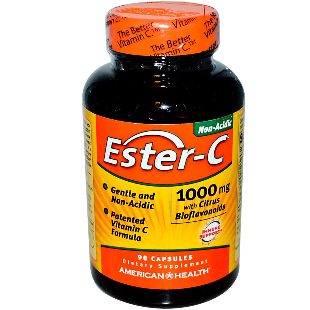 American Health , Ester-C With Citrus Bioflavonoids, 1,000 Mg, 90 Capsules
