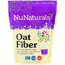 NuNaturals, Haferfaserpulver, 1 lb (454 g)