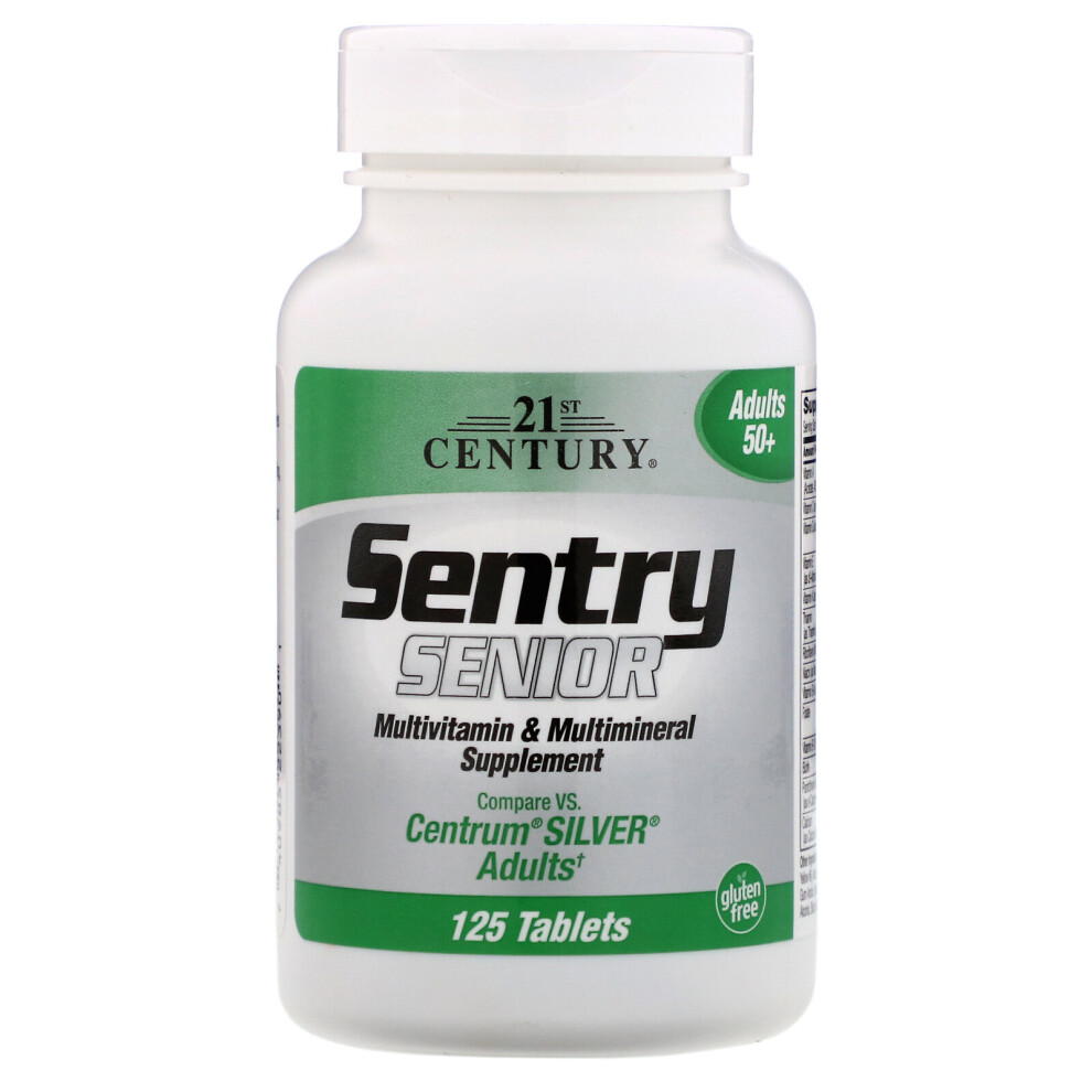 21St Century , Sentry Senior, Multivitamin & Multimineral Supplement, Adults 50+, 125 Tablets