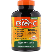 American Health, Ester-C aux Bioflavonoïdes d'Agrumes, 1 000 mg, 180 Comprimés Végétariens