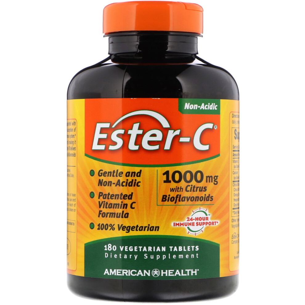 American Health , Ester-C With Citrus Bioflavonoids, 1,000 Mg, 180 Vegetarian Tablets