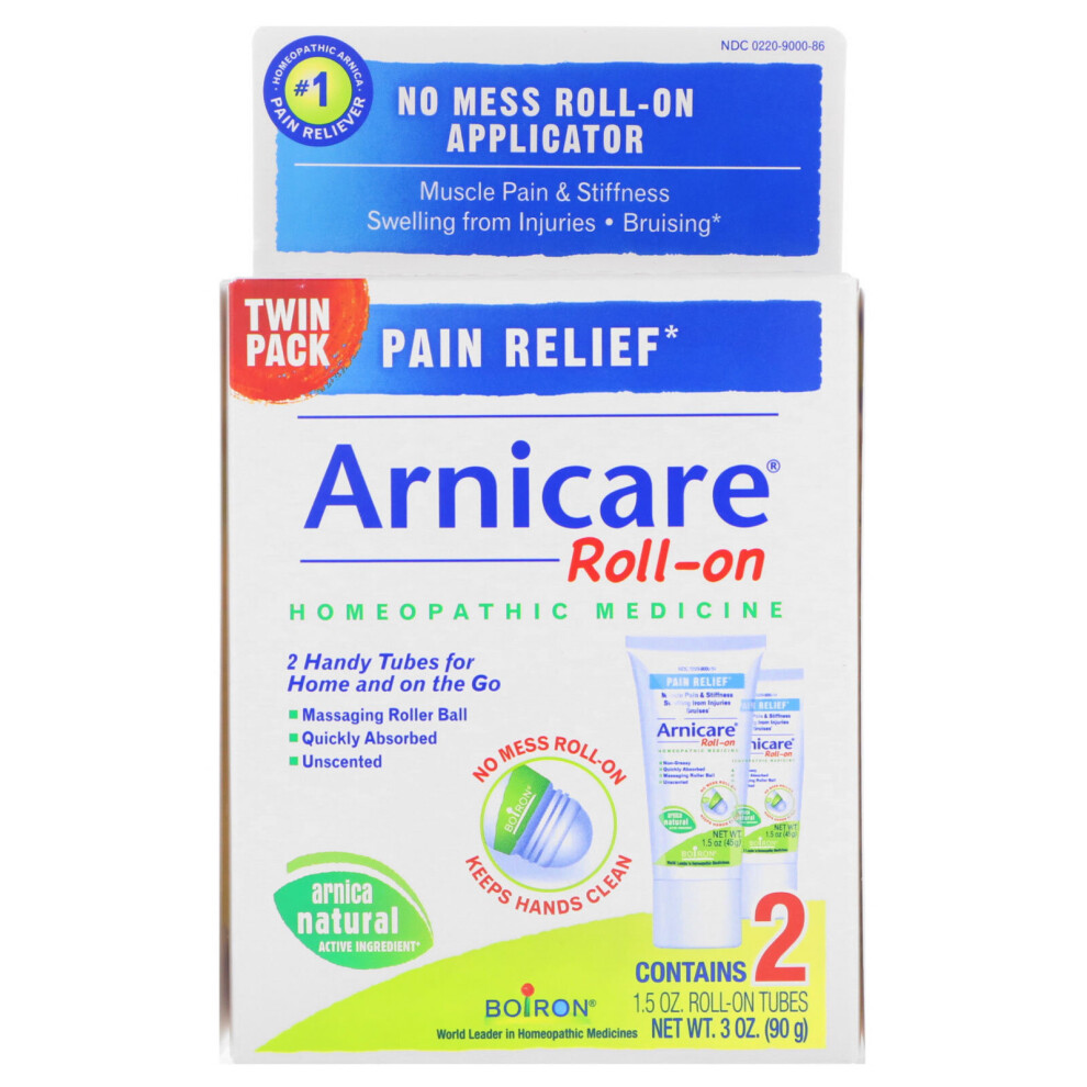 Boiron, Arnicare Roll-on, Pain Relief, 2 Tubes, 1.5 oz Each-image-OPC-P65PQP9-NEW