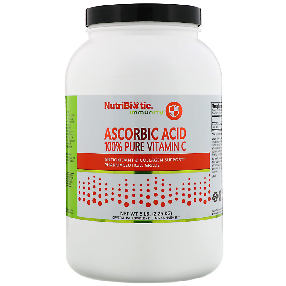 Photos - Vitamins & Minerals NutriBiotic , Immunity, Ascorbic Acid, 100 Pure Vitamin C, Crystalline Powder, 5 lb (2.26 kg)