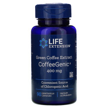 Life Extension, CoffeeGenic, Grüner Kaffee Extrakt, 400 mg, 90 Vegetarische Kapseln