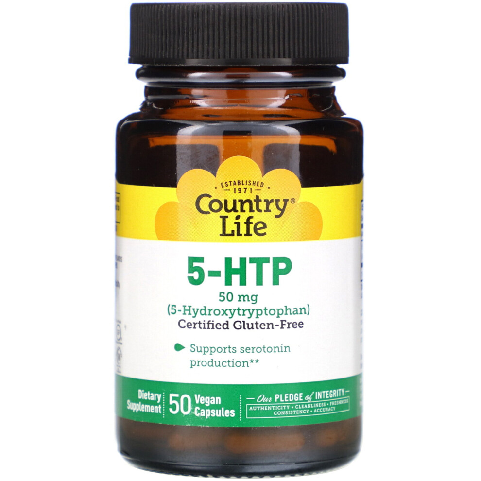 Country Life , 5-Htp, 50 Mg, 50 Vegan Capsules