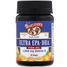 Barlean's, Frischer Fang Fischöl, Omega-3, Ultra EPA/DHA, Orange, 60 Softgels