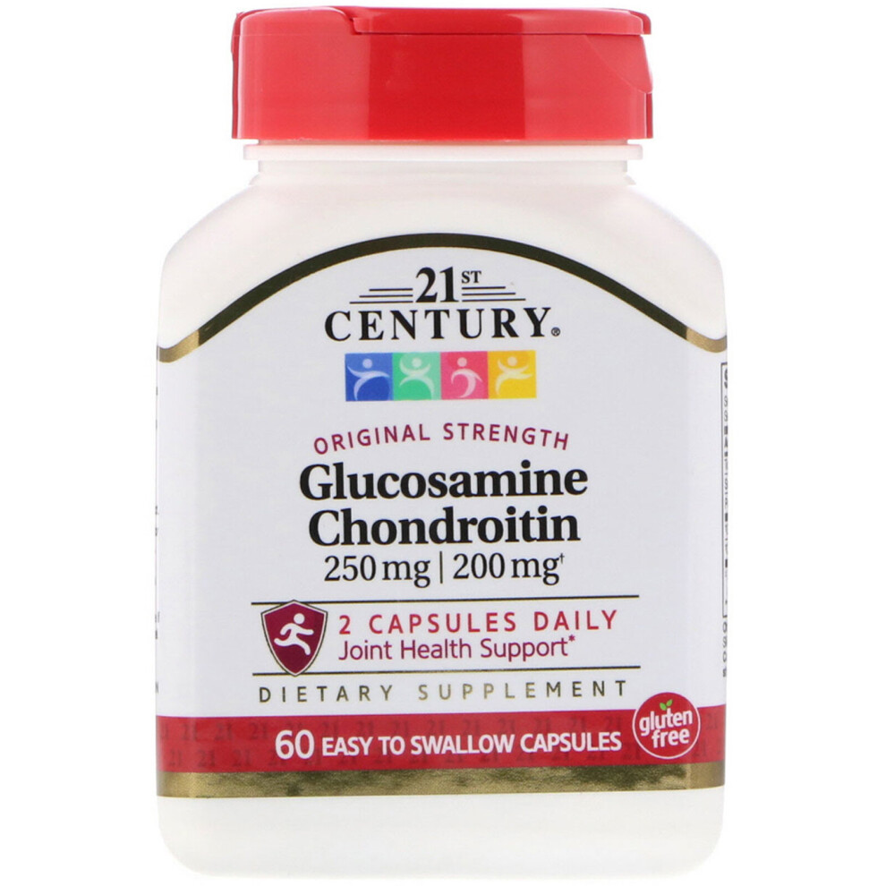 21St Century , Glucosamine / Chondroitin, Original Strength, 250 Mg / 200 Mg, 60 Easy To Swallow Capsules