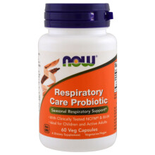 NOW Foods, Probiotique Soin Respiratoire, 60 Gélules Végétales