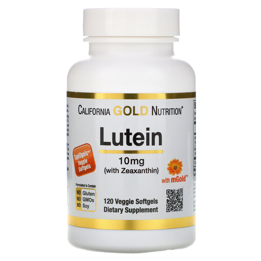 California Gold Nutrition Gold California Nutrition, Lutein With Zeaxanthin, 10 Mg, 120 Veggie Softgels