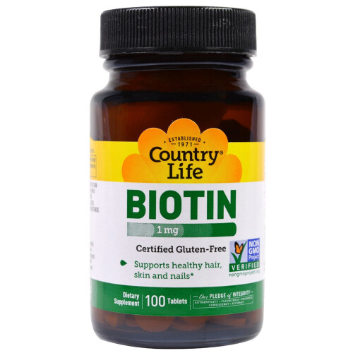 Country Life, Biotine, 1 mg, 100 Comprimés
