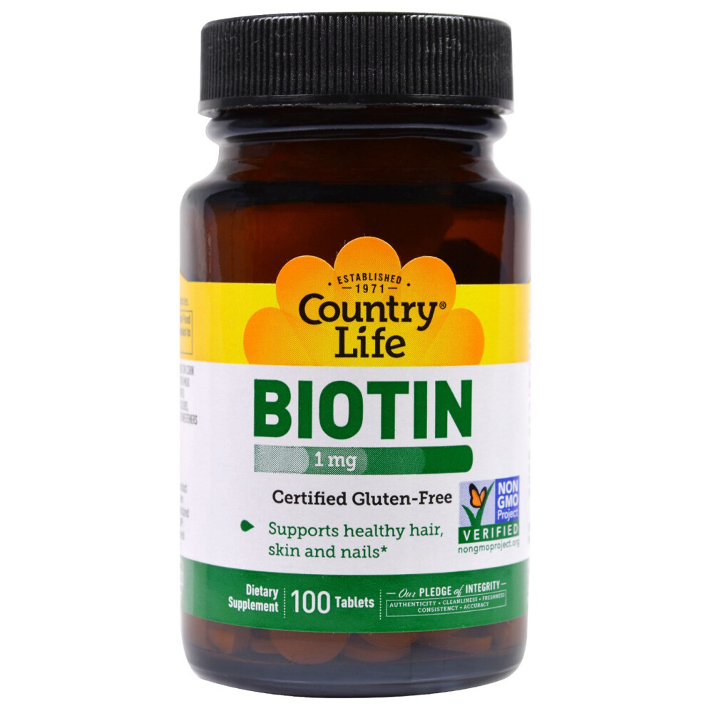 Country Life , Biotin, 1 Mg, 100 Tablets