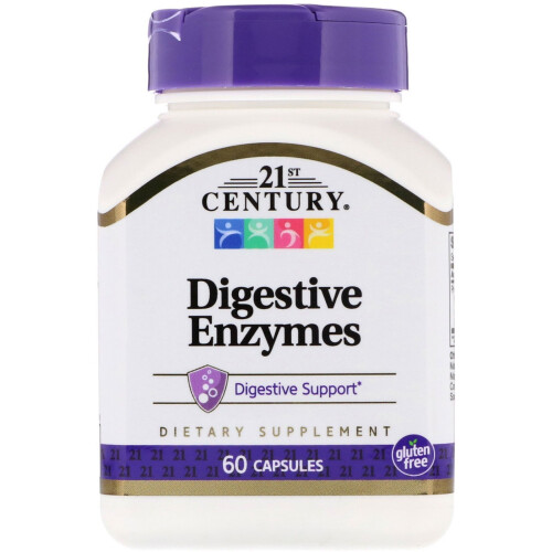 21st Century, Enzymes Digestives, 60 Capsules