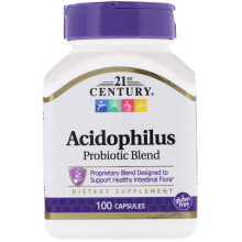 21st Century, Mélange Probiotique d'Acidophilus, 100 Capsules