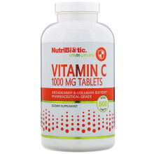 NutriBiotic, Immunität, Vitamin C, 1.000 mg, 500 Vegane Tabletten